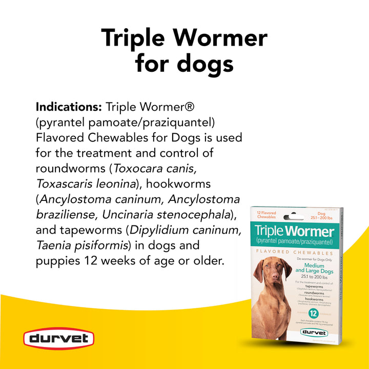 Triple Wormer for Medium and Large Dogs