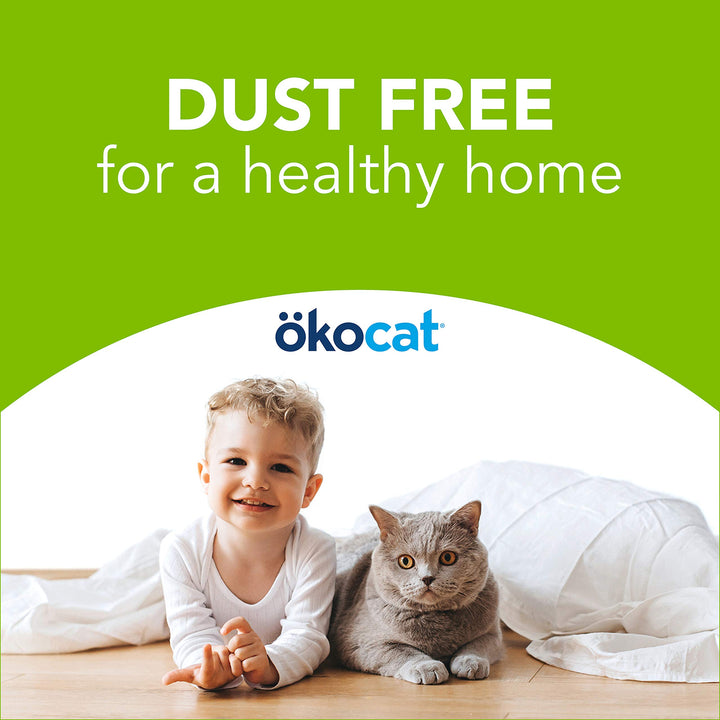 ökocat Dust-Free Natural Paper Non-Clumping Cat Litter Pellets with Odor Control, Large, 12.3 lbs