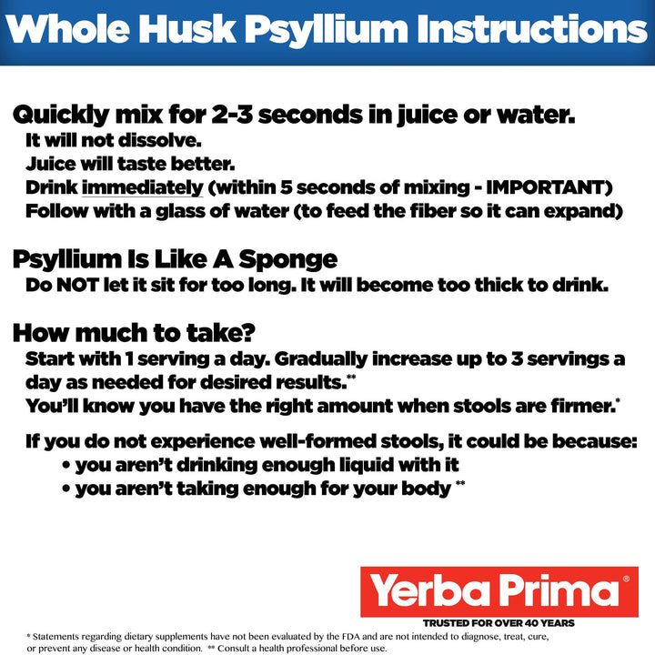 Psyllium Whole Husks, Colon Cleanser 12 oz (Pack of 2) - All Natural Dietary Fiber, Pure Premium Psyllium, Lab-Tested Non-GMO, Gluten-Free Fiber, Made in The USA