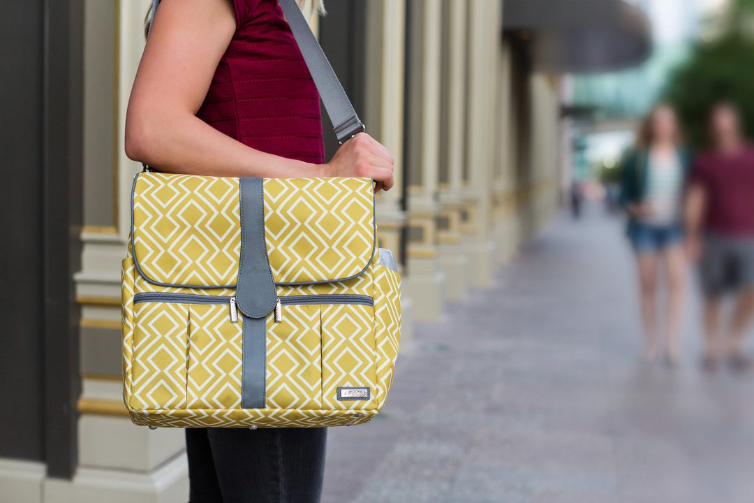 Bloomfield Modular Knapsack Diaper Bag, Ivory and Onyx