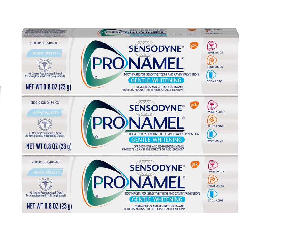 Pronamel Toothpaste, Gentle Whitening, Alpine Breeze Travel Size 0.8 Ounce (Pack Of 3)