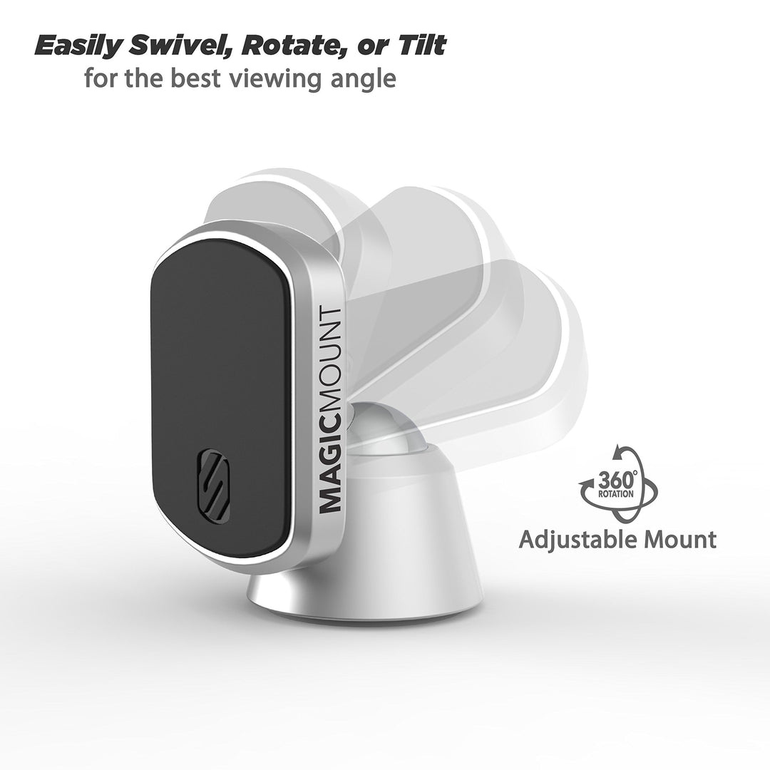 MEDSR MagicMount Elite Universal Magnetic Dash Mount for Mobile Devices, Silver