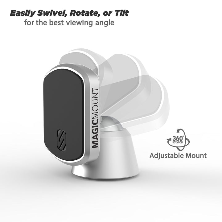 MEDSR MagicMount Elite Universal Magnetic Dash Mount for Mobile Devices, Silver