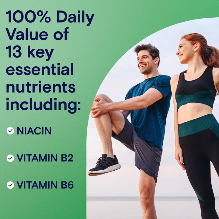 Energy Daily Essentials Multivitamin, Energy Supplement to Support Mental Alertness and Immune Health with Vitamins A C, D, E, Zinc and Caffeine, 120 Count