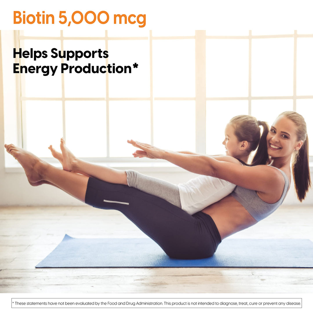 Doctor's Best Biotin Supports Hair, Skin, Nails, Boost Energy, Nervous System, Non-GMO, Vegan, Gluten Free, 120 Count