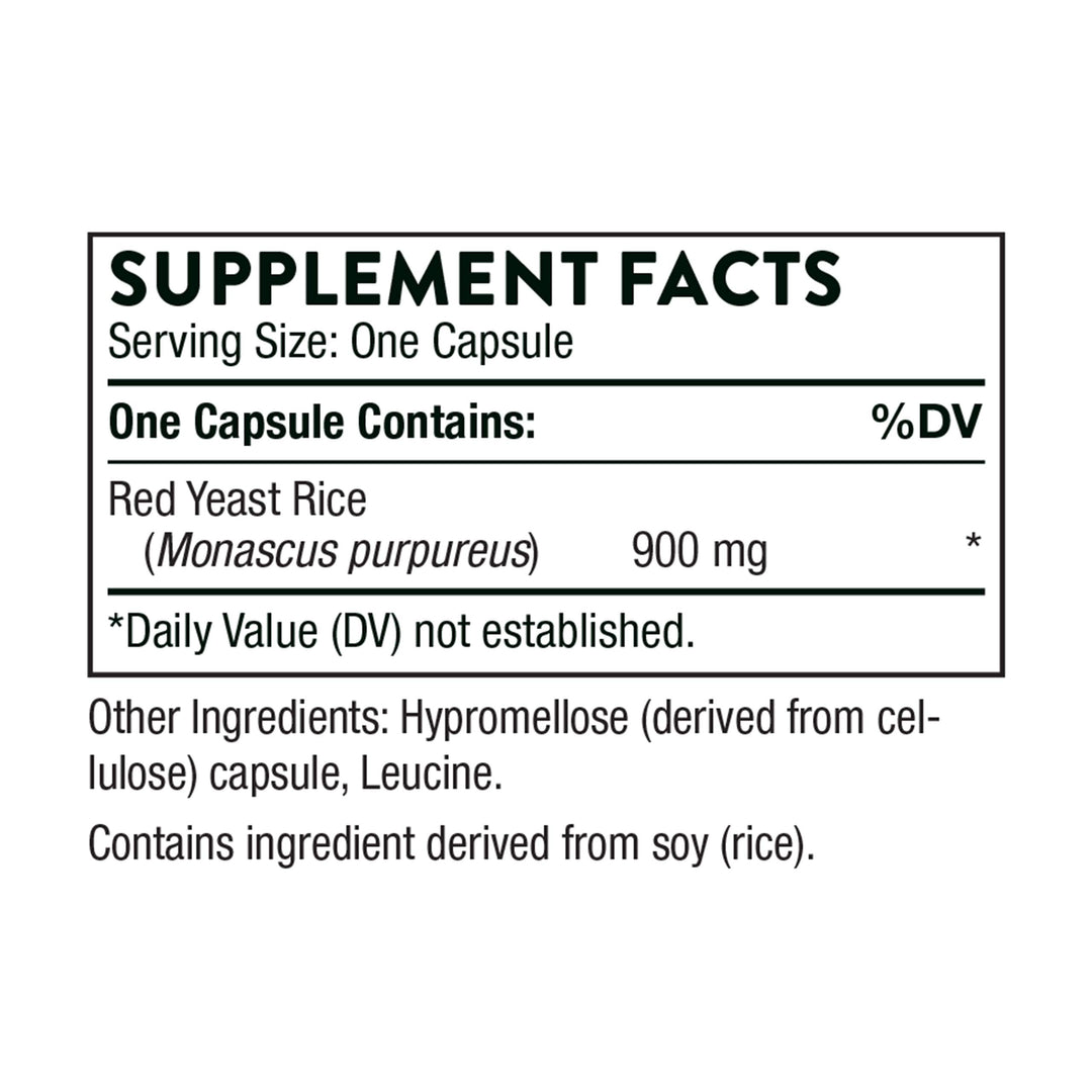 Choleast-900-900mg Red Yeast Rice Extract - Gluten-Free Supplement Supports Healthy Cholesterol Levels Already in a Normal Range, Heart & Blood Pressure* - 120 Capsules