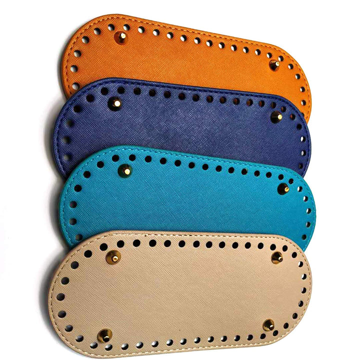 DIY Knitting Crochet Bag Nail Bottom Shaper Pad Weaving Bag Pet Insert Cushion Base with Holes for Shoulder Bag Handbag Accessories Purse Making (Deep Brown)