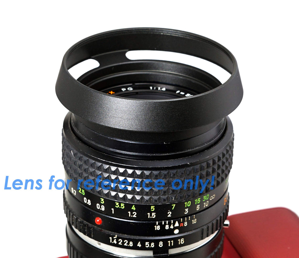 39mm Metal Curved Lens Hood, 39mm Vented Hood, 39mm Lens Hood for Fuji Leica Leitz Panasonic Olympus Panasonic Sony Lens, 39mm Screw-in Lens Hood