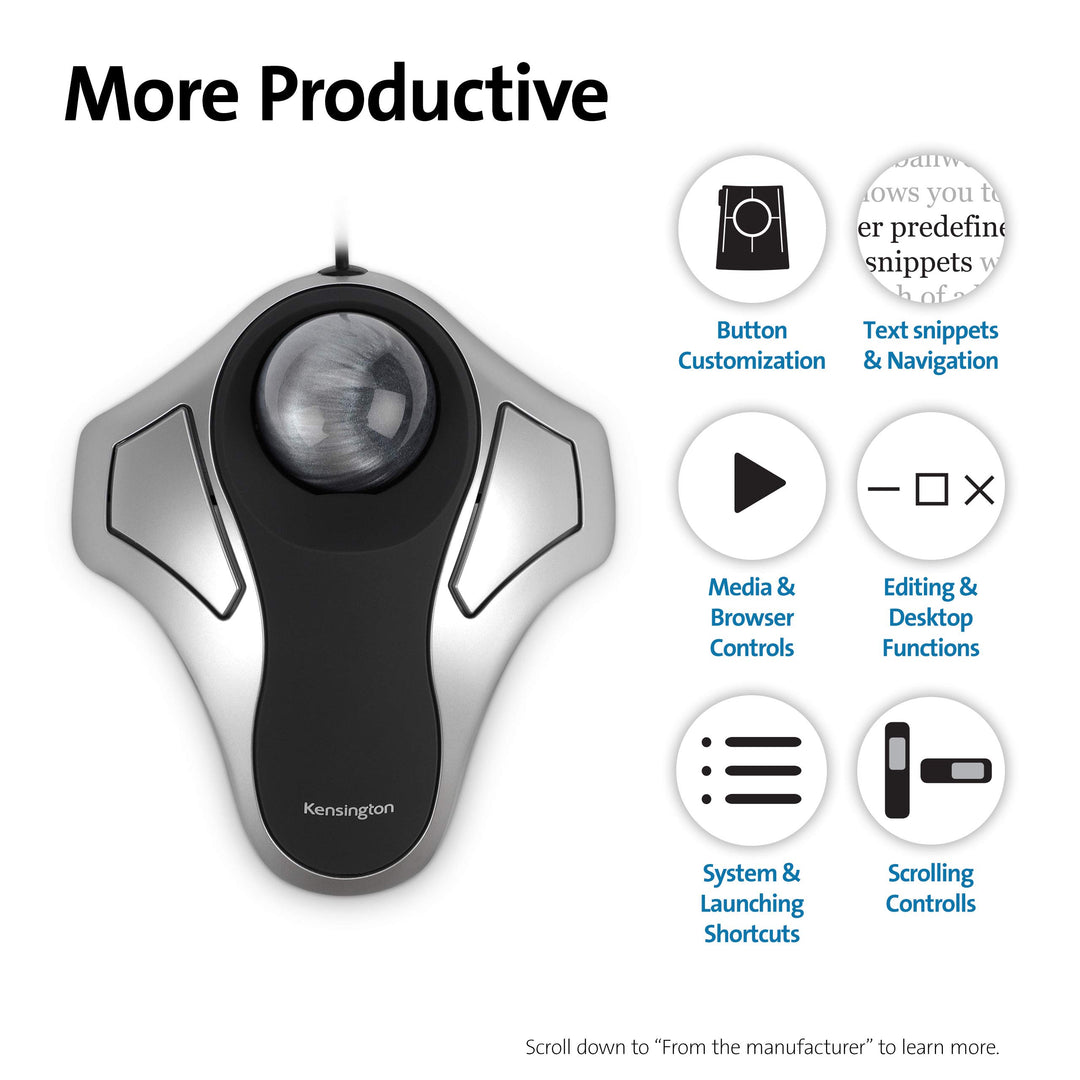 Orbit Trackball Mouse (K64327F), Silver/Black