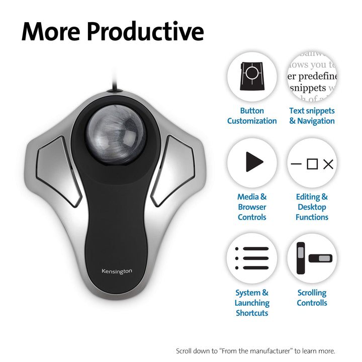 Orbit Trackball Mouse (K64327F), Silver/Black