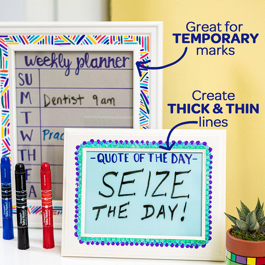 Take Note Dry Erase Markers (12ct) Whiteboard Markers for Teachers, Low Odor, Chisel Tip, School Classroom Supplies