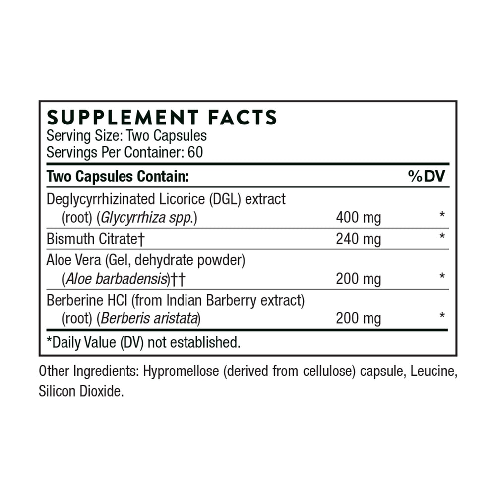 Thorne Research - Pepti-Guard - Support for a Healthy Stomach Lining with DGL and Aloe Vera Extract - 120 Capsules
