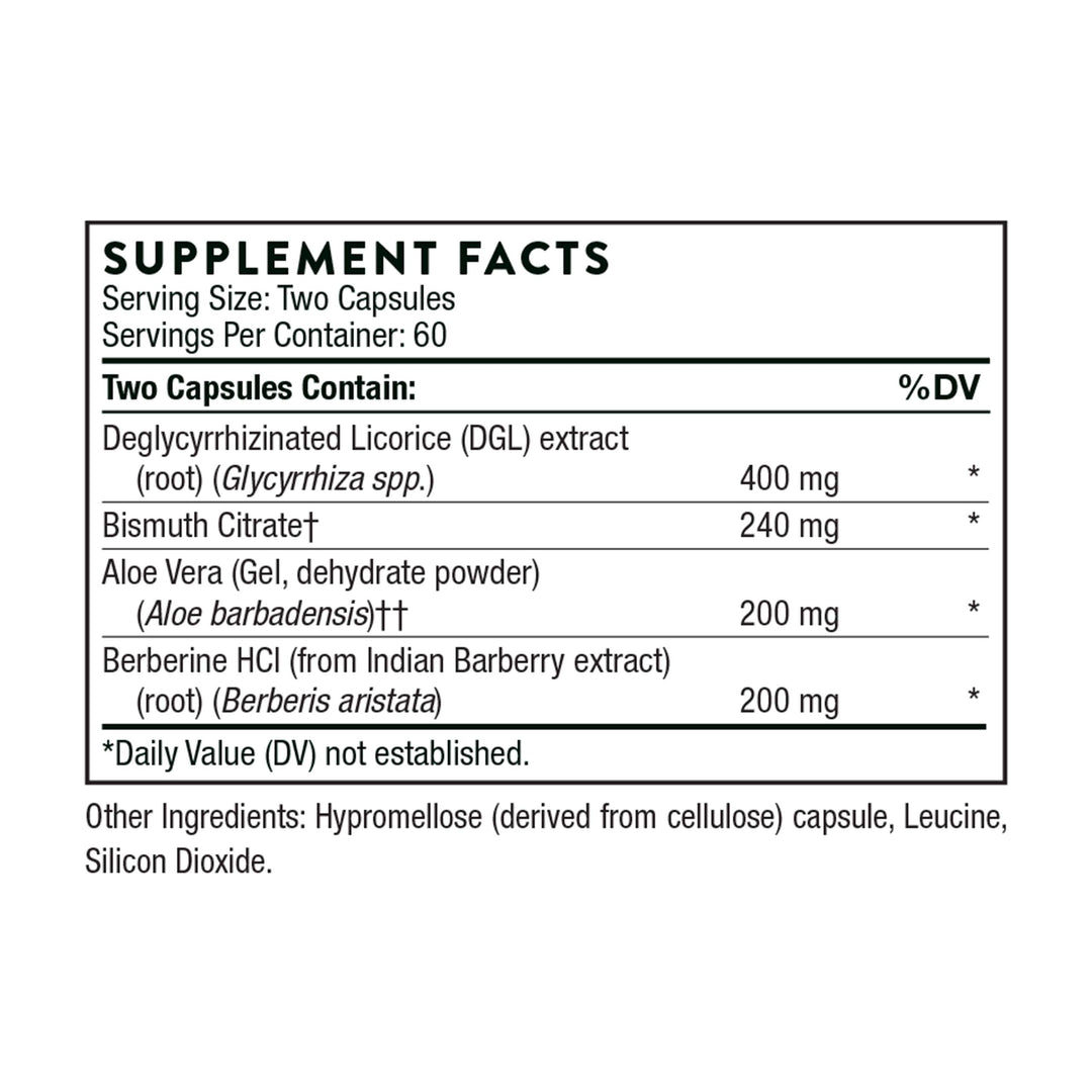 Thorne Research - Pepti-Guard - Support for a Healthy Stomach Lining with DGL and Aloe Vera Extract - 120 Capsules