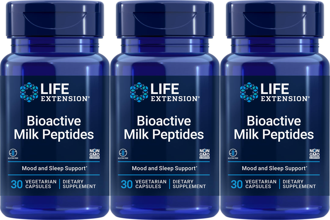 Bioactive Milk Peptides, 30 Vegetarian Capsules (Pack of 3)