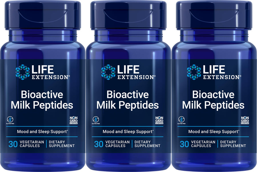 Bioactive Milk Peptides, 30 Vegetarian Capsules (Pack of 3)