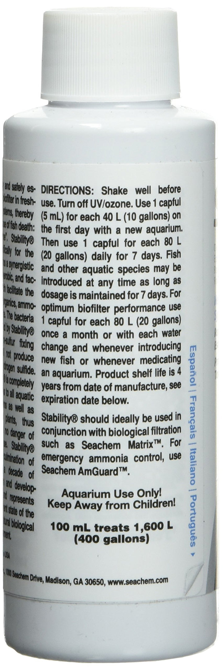 Stability Fish Tank Stabilizer - For Freshwater and Marine Aquariums 100ml