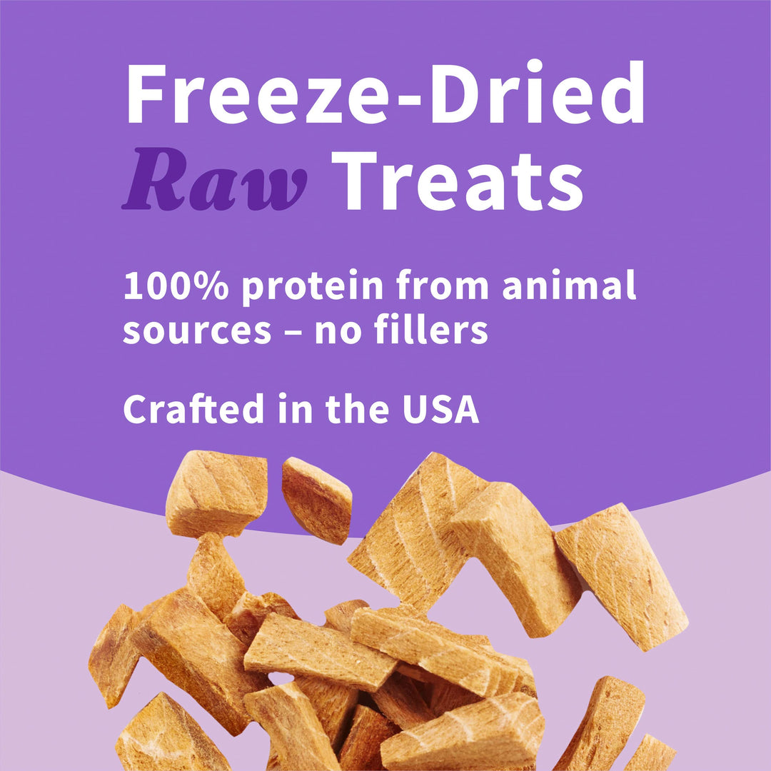 Freeze Dried Raw Cat Treats, 100% Wild Caught Salmon Recipe, Cat Treats Pouch, All-Natural High Protien Treat, 1.6 Oz Pouch