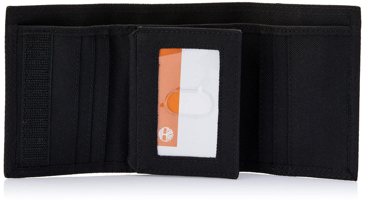 Men's Trifold Nylon Wallet, Black, One Size