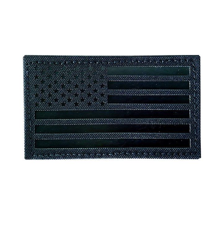 2x3.5 Infrared IR US USA American Flag Patch Tactical Vest Patch Hook-Fastener Backing (Black)
