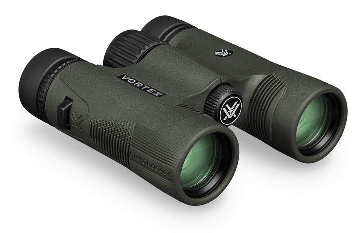 Optics Diamondback HD 10x28 Binoculars - HD Optical System, Non-slip Grip, Waterproof, Fogproof, Shockproof, Included Carry Case - Unlimited, Unconditional Warranty