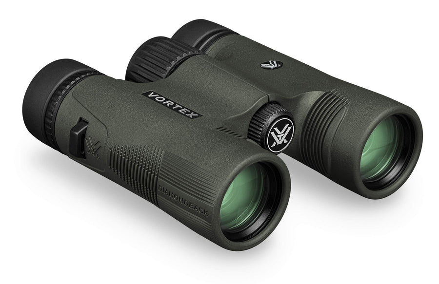 Optics Diamondback HD 10x28 Binoculars - HD Optical System, Non-slip Grip, Waterproof, Fogproof, Shockproof, Included Carry Case - Unlimited, Unconditional Warranty