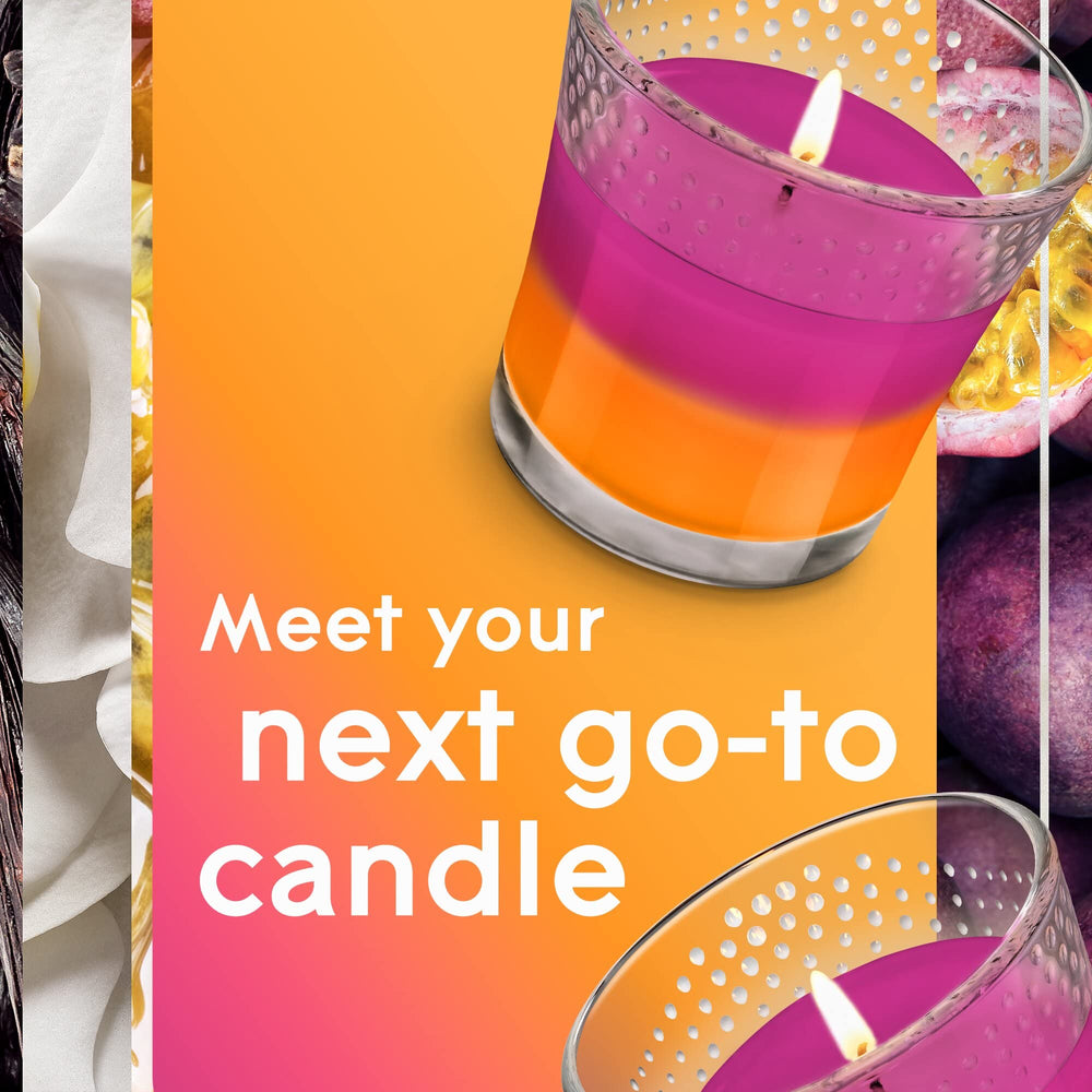 Candle Jar, Air Freshener, 2in1, Vanilla Passion Fruit + Hawaiian Breeze, 3.4 Oz