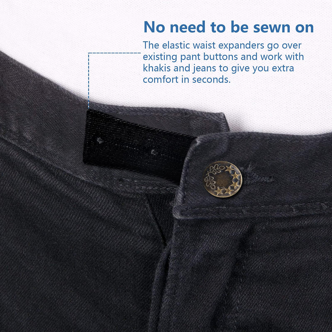 Set of 4 8.5 x 3.5 cm Extension Trousers for Pregnancy Men Women Jeans Trousers Skirts (4 Colours)