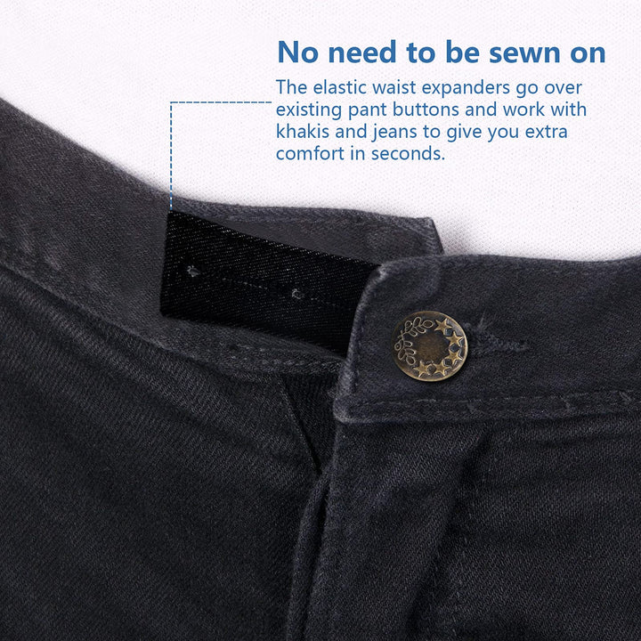 Set of 4 8.5 x 3.5 cm Extension Trousers for Pregnancy Men Women Jeans Trousers Skirts (4 Colours)