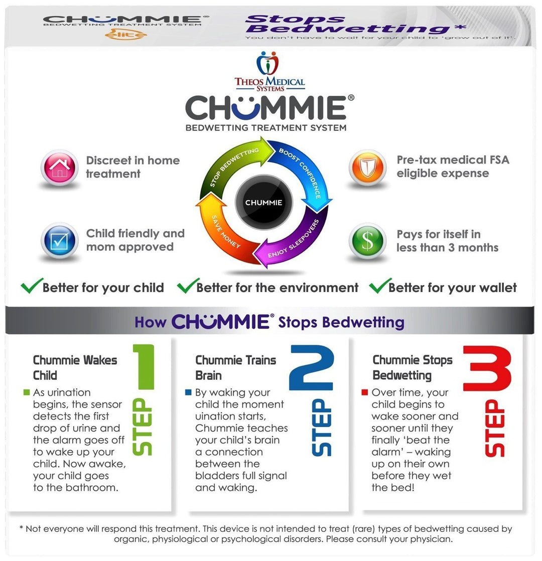 Chummie Elite Bedwetting Alarm with 5 Tones and Vibration, Orange