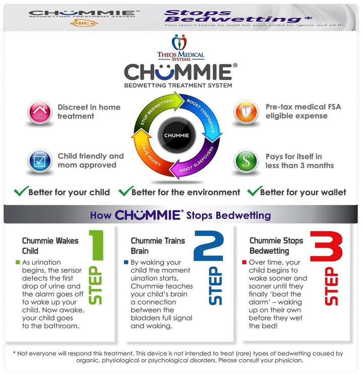 Chummie Elite Bedwetting Alarm with 5 Tones and Vibration, Orange