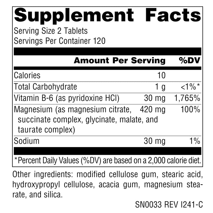 Ultra-Mag High-Efficiency Magnesium Complex - Maintains Muscle & Nerve Function - 240 Tablets