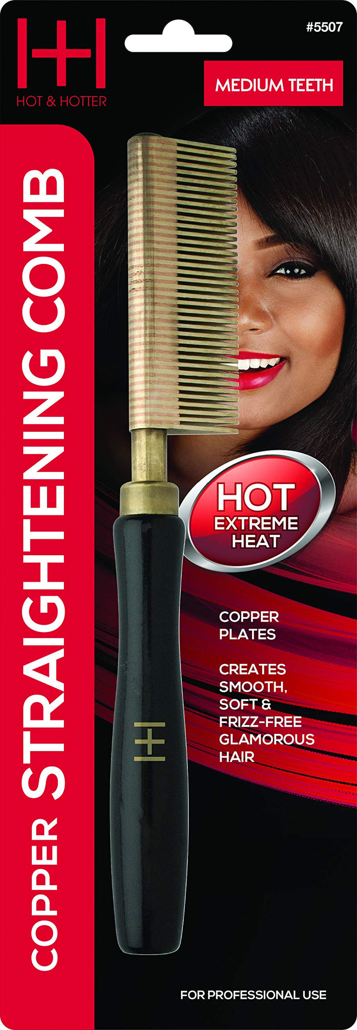 Straightening Comb, Medium Teeth with Copper