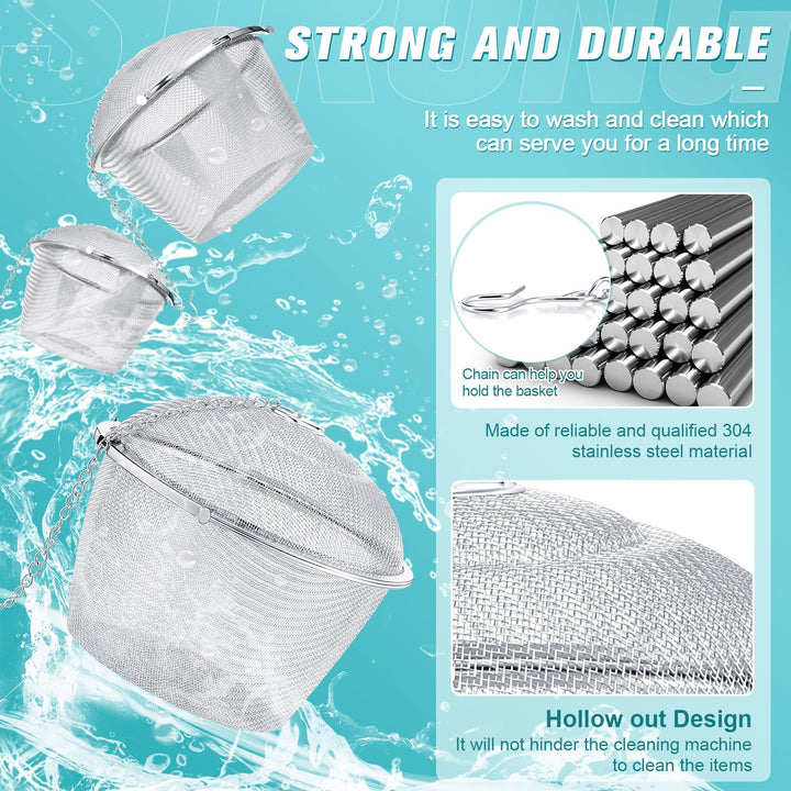 Jewelry Cleaner Baskets Jewelry Steam Cleaner Basket Stainless Steel Basket for Small Part and Jewelry Cleaner Solution with Lock and Hook