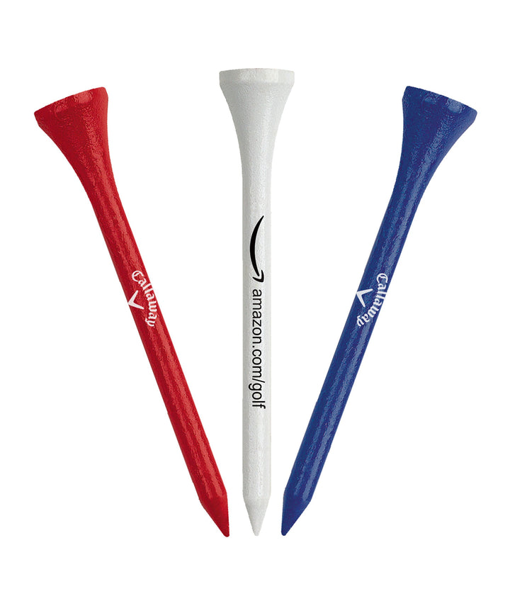 Golf Wood Tee (2 3/4, Red/White/Blue)