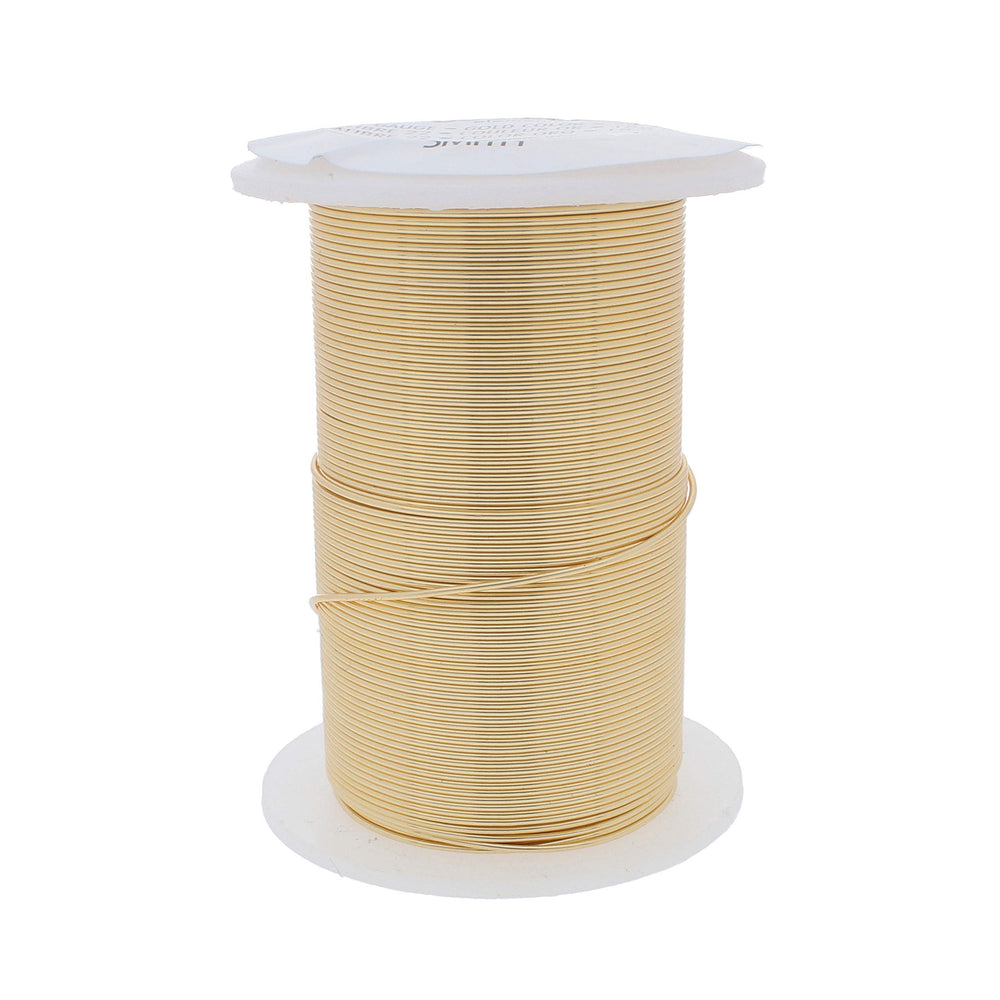 Wire Elements 22-Gauge Lacquered Tarnish-Resistant Copper Wire for Jewelry Making, 20 Yard, 18.29 Meter Spool (Gold Color)