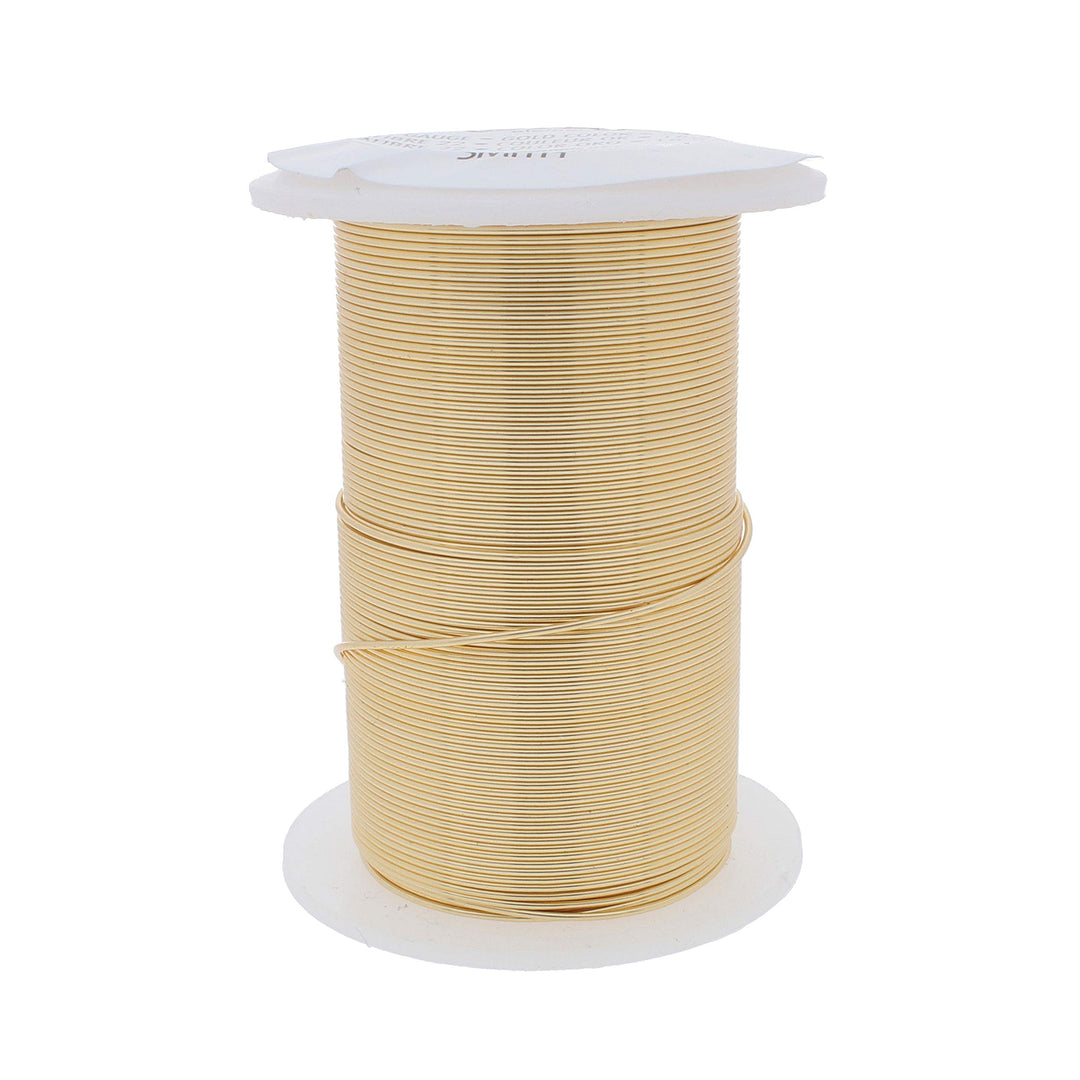 Wire Elements 22-Gauge Lacquered Tarnish-Resistant Copper Wire for Jewelry Making, 20 Yard, 18.29 Meter Spool (Gold Color)