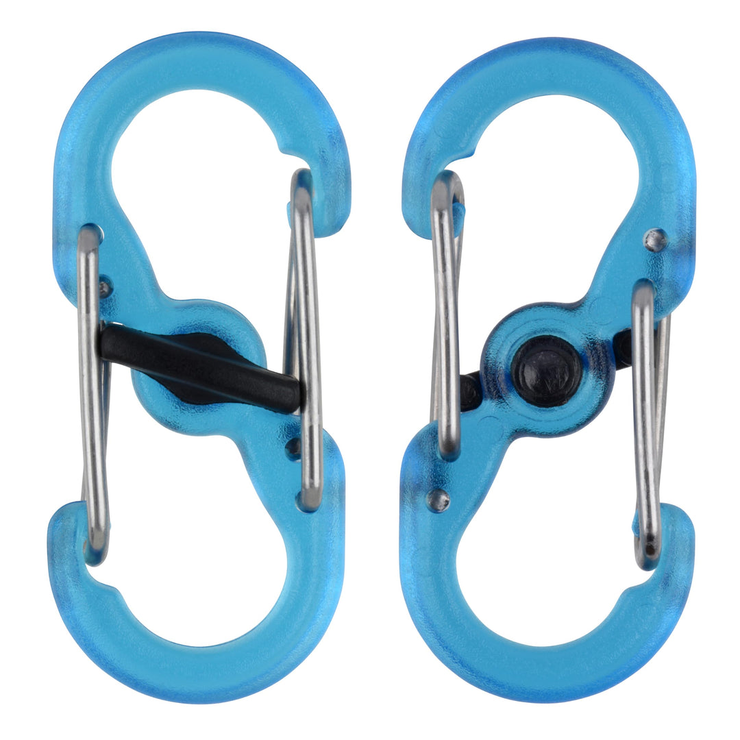 KeyRack Steel S-Biner - Plastic Key Carabiner Organizer with 6 S-Biners - Keychain Accessories to Hold Keys Securely and Separately