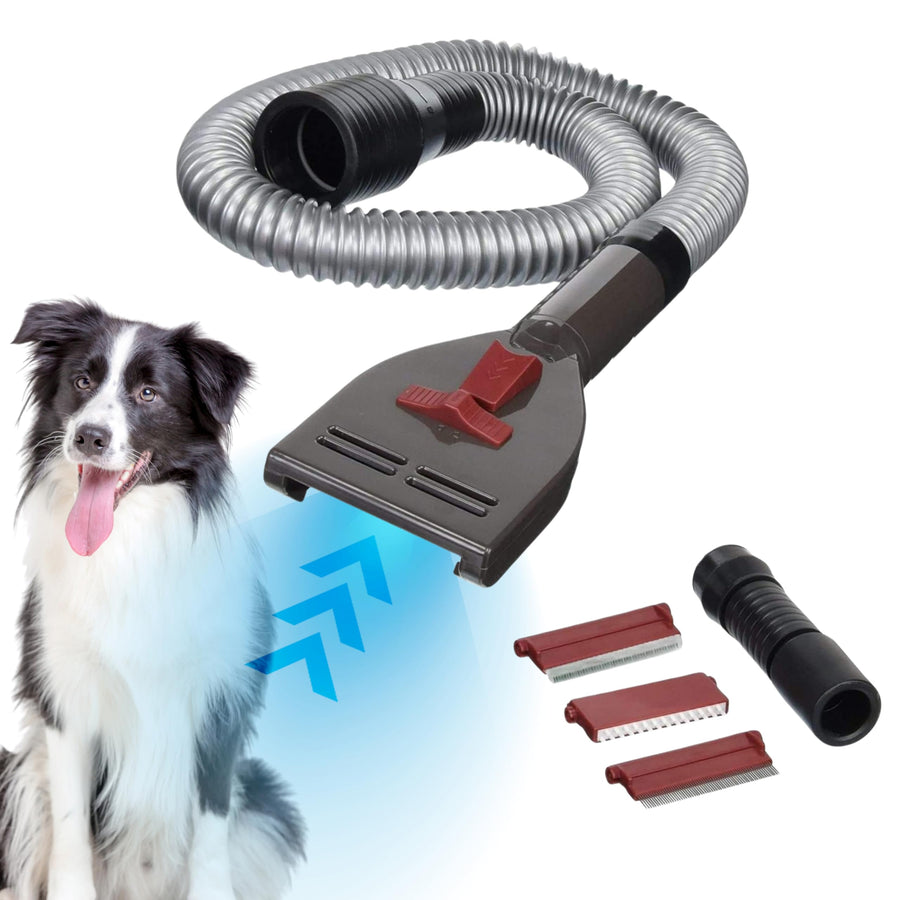 VacGroom Pet Grooming and Shedding Vacuum Attachment Kit – Great for Dogs, Cats, and Your Furniture! Works With Almost All Vacuum Brands