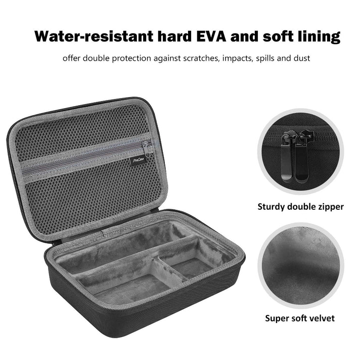 Hard Travel Case for Multigroom Series 3000 5000 7000 MG3750 MG5750/49 MG7750/49 Men's Electric Trimmer Shaver and Attachments Father's Day Choice -Black