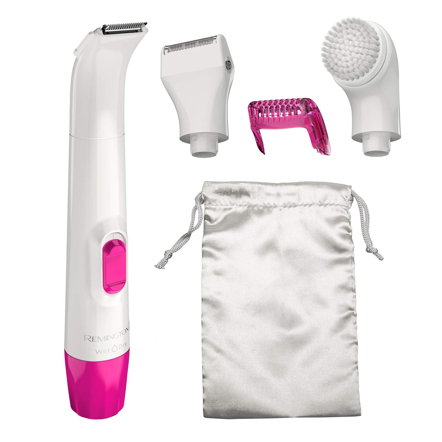 Smooth & Silky Body & Bikini Kit, Cordless bikini trimmer and shaver for women, Waterproof for grooming in the shower, White/Pink