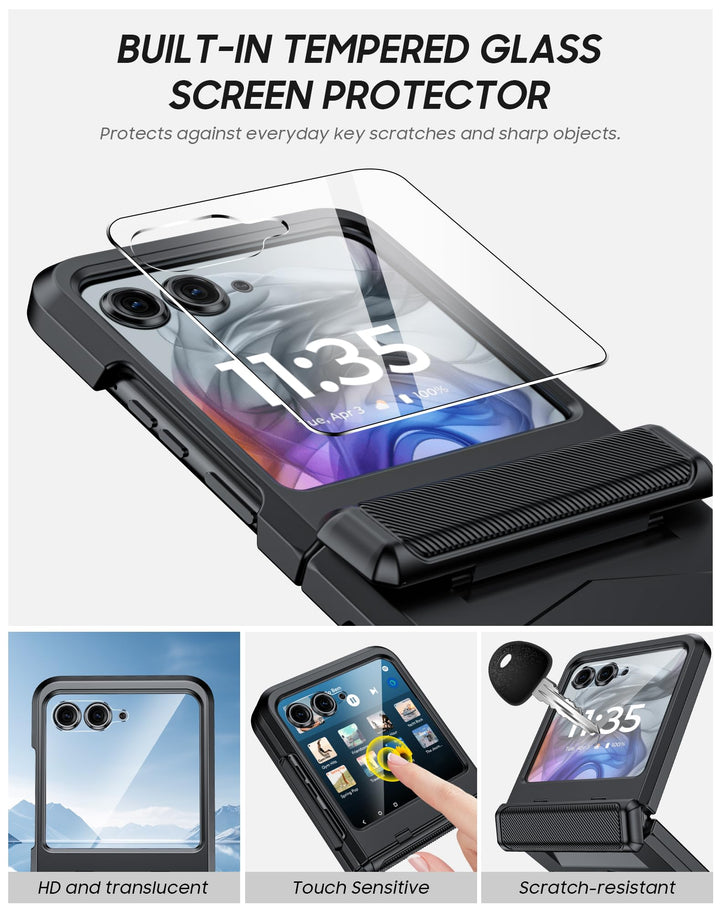 for Samsung Galaxy Z Flip 4 Case, Shockproof Protection Anti-Scratch Phone Case for Galaxy Z Flip 4 5G (2022)-Green