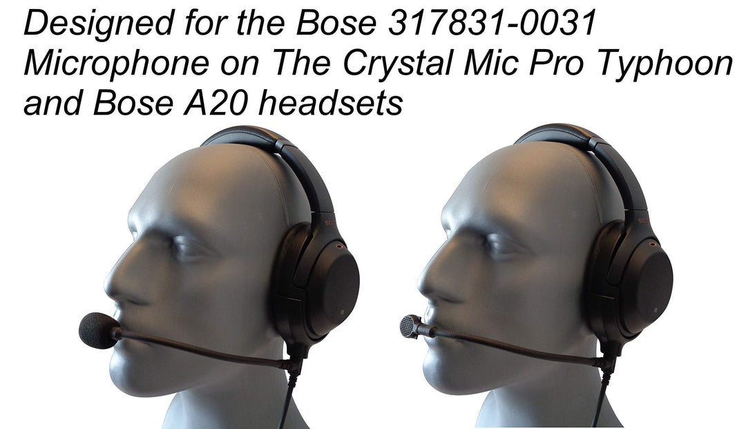 Replacement Aviation Microphone windscreens for Bose Typhoon (Two (2) Pack A20 Model)