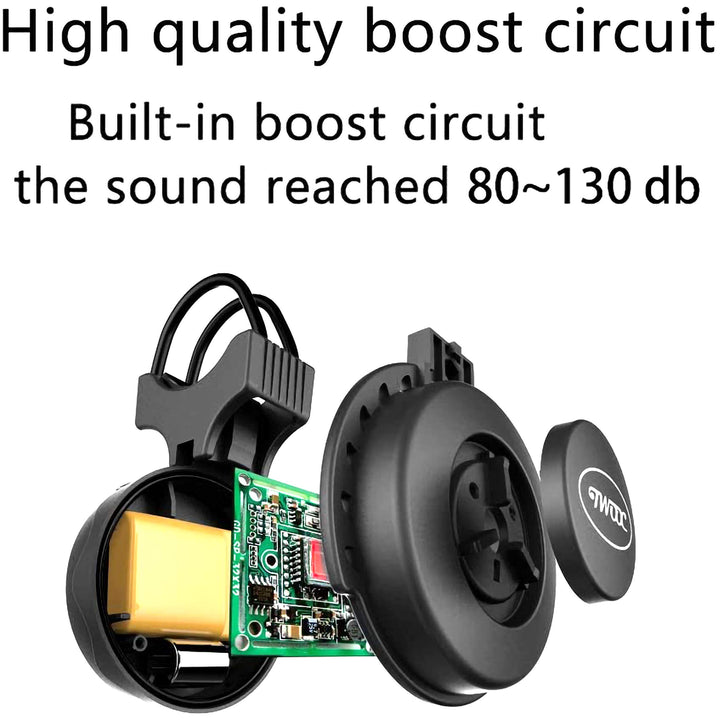 Electric Bike Horn 100dB Rechargeable - Waterproof Electronic Bicycle Bell with 4 Sound Modes & Easy Mount for Mountain Bikes, Kids Bikes, Adult Bicycles (Black)