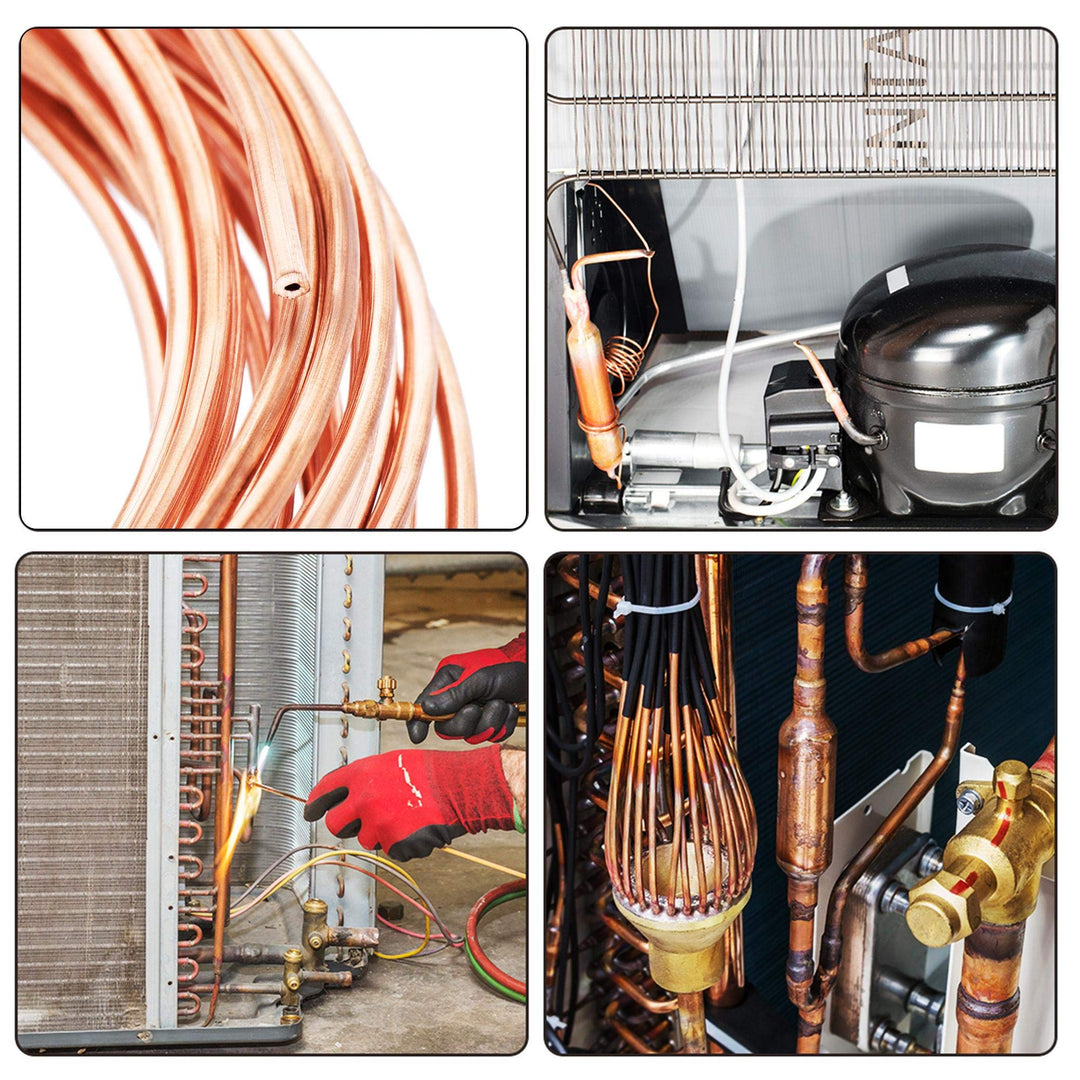 Refrigeration Tubing 1.6mm OD x 0.6mm ID x 24.5Ft Length Copper Tubing Coil
