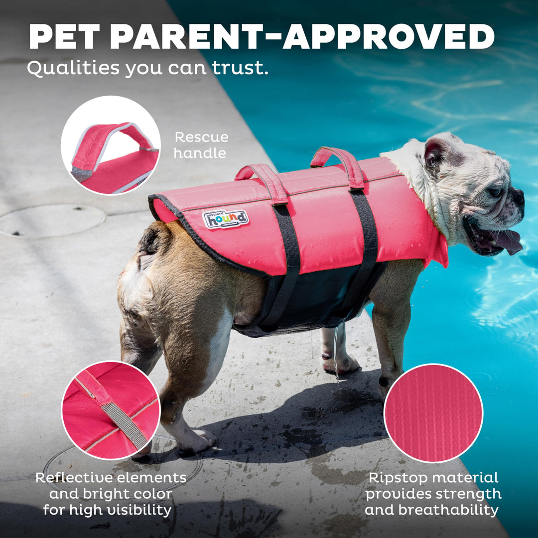 Granby Splash Pink Dog Life Jacket, Small
