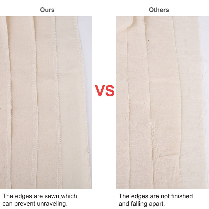 Muslin Fabric Cotton Cloth 62 Inch Wide by Yard (2 Yards, Natural Thin)
