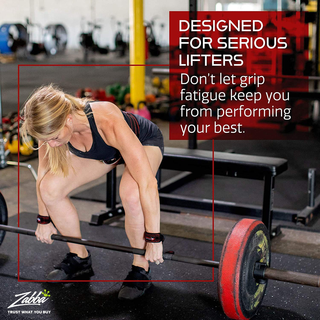 Weightlifting Leather Suede Lifting Wrist Straps Bundle for Men and Women Wraps Weight for a Heavy Powerlifting Grip Hooks with Padded Support