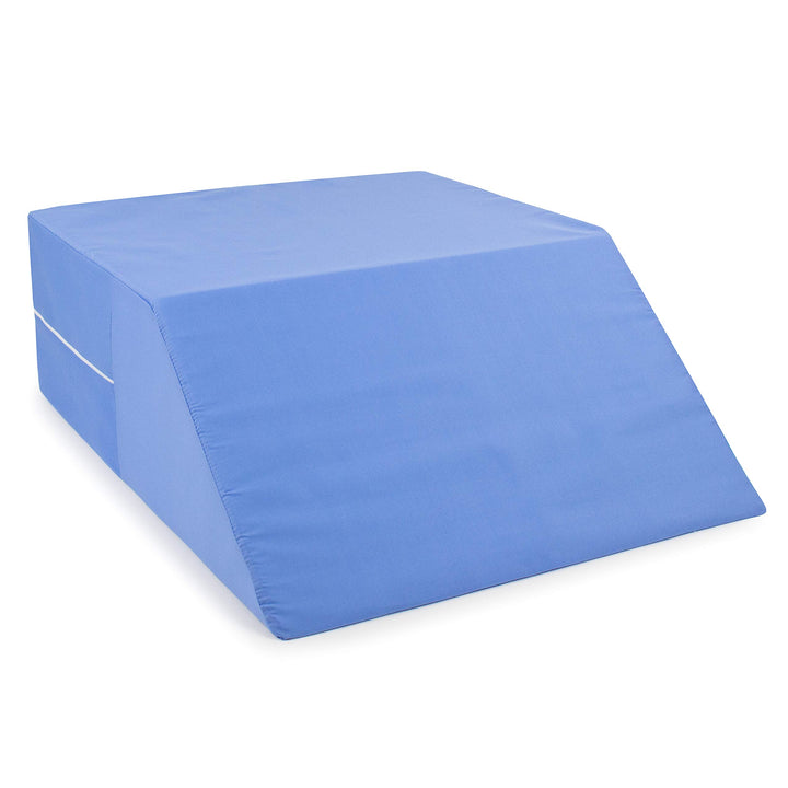 Ortho Bed Wedge Elevated Leg Pillow, Supportive Foam Wedge Pillow For Elevating Legs, Improved Circulation, Reducing Back Pain and More, Blue