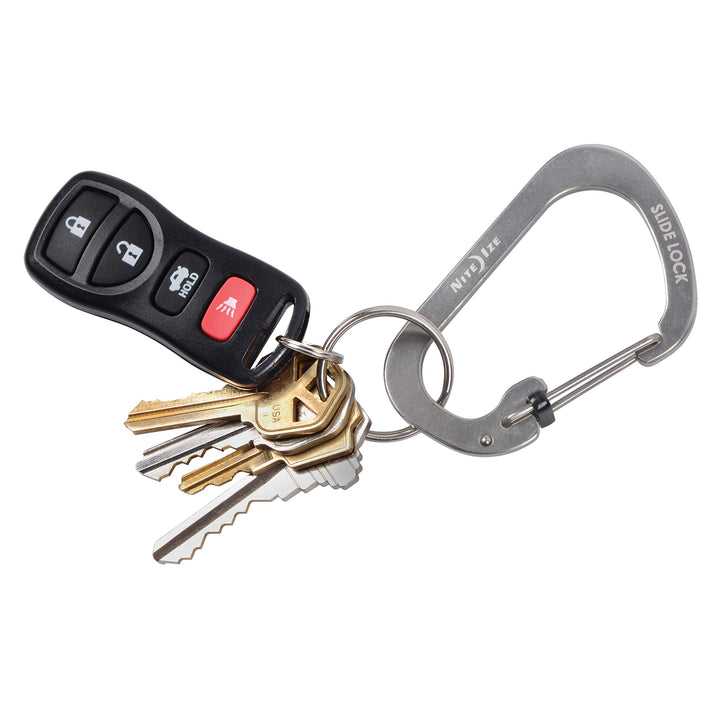 Locking Carabiner Clip, 2 in x 3-3/32 in, Stainless