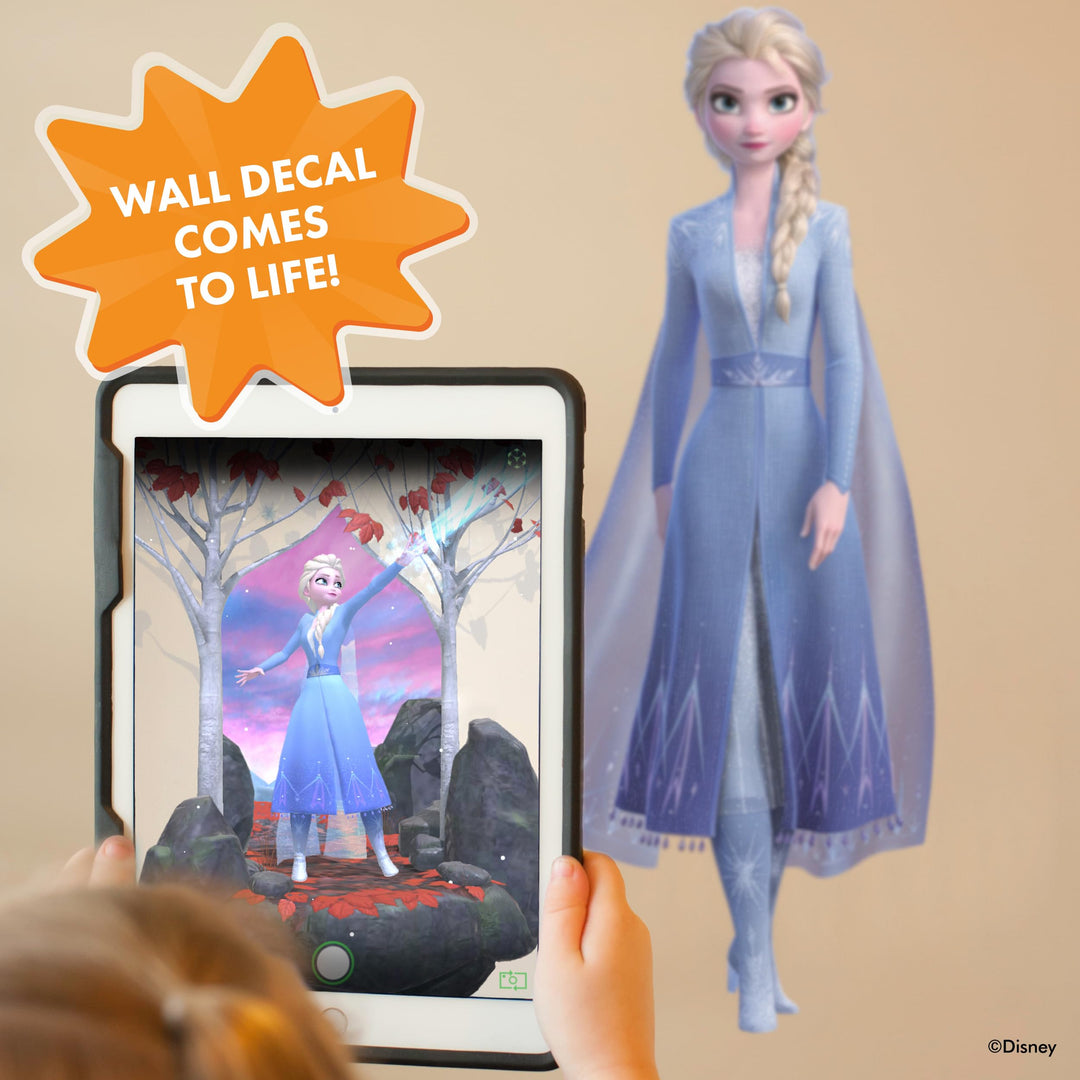 Wall Palz Disney Frozen 2 Wall Decals - 33 Elsa Frozen Wall Stickers with 3D Augmented Reality Interaction - Frozen Wall Decor for Bedroom